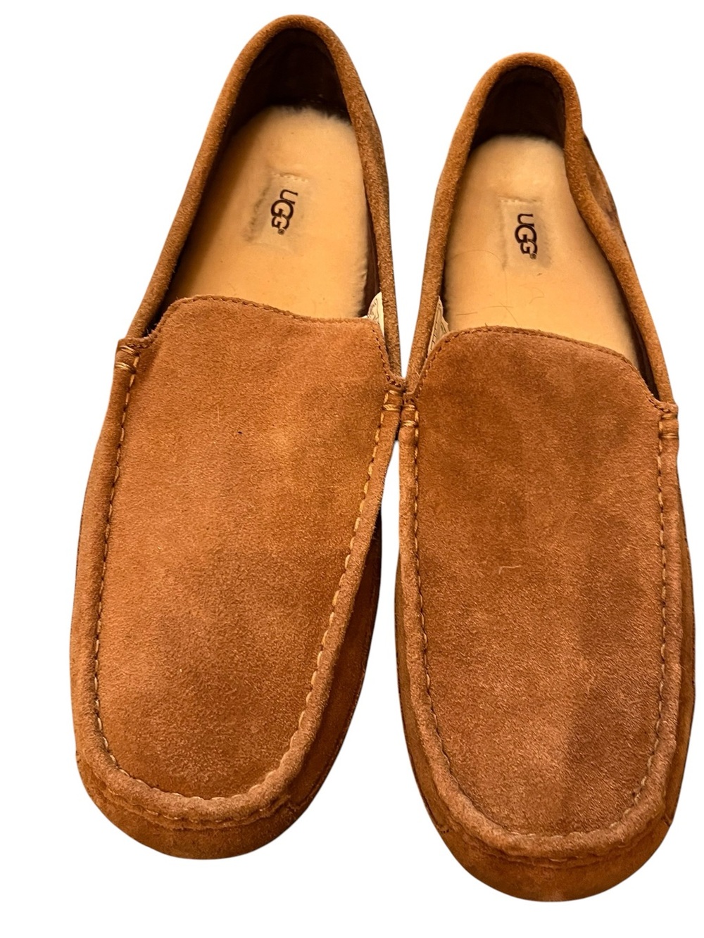 UGG Men's Suede Slip-On Loafers in Tan Brown